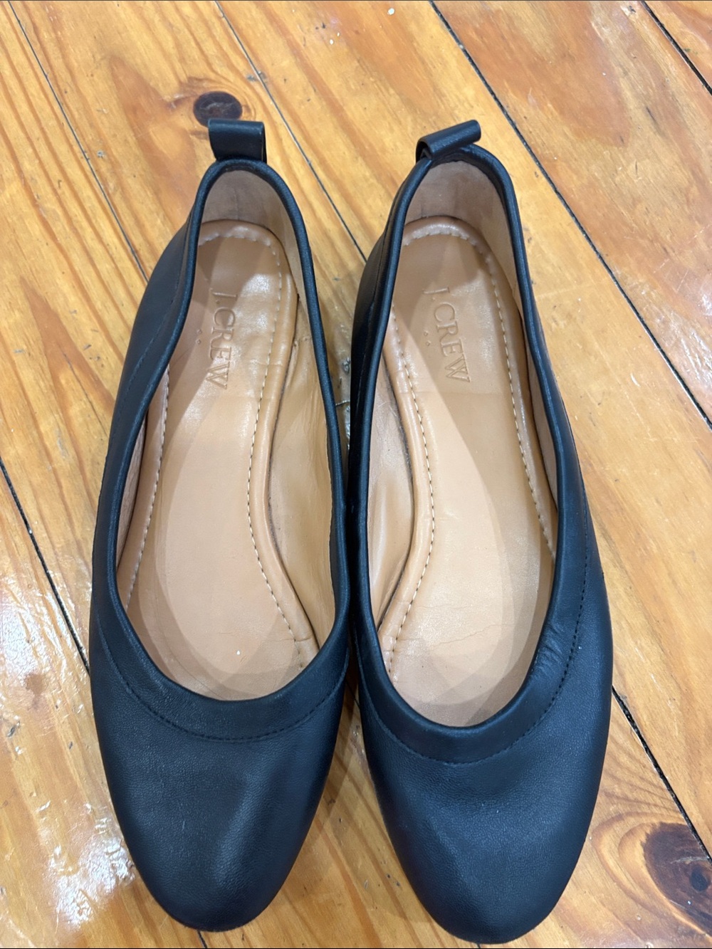 J. Crew Black Leather Ballet Flats - Picture 3 of 6